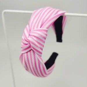 Light Pink and White Striped Headband
